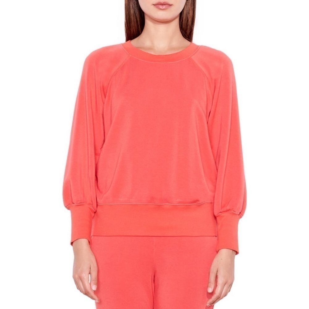 Sundry Women's Puff Sleeve Sweatshirt Red Size 2 (US 8-10)